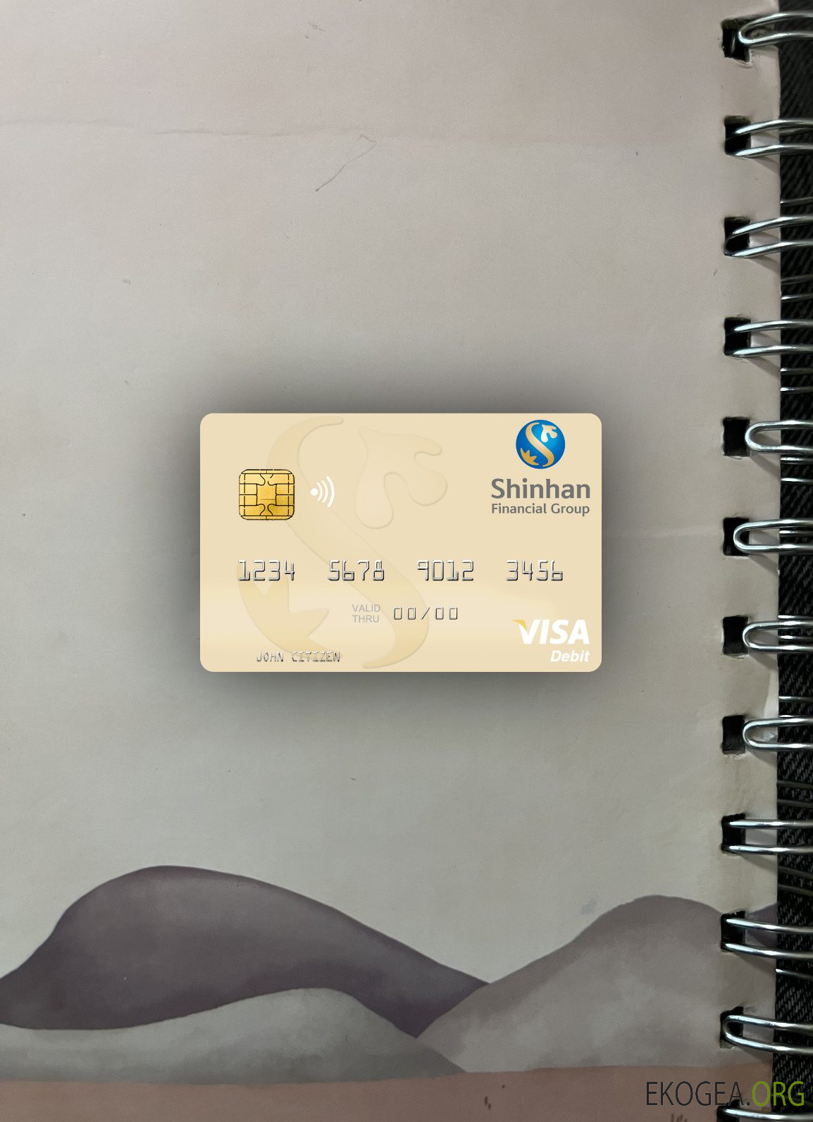 Corée du Sud Shinhan Financial Group carte de débit visa photolook ,